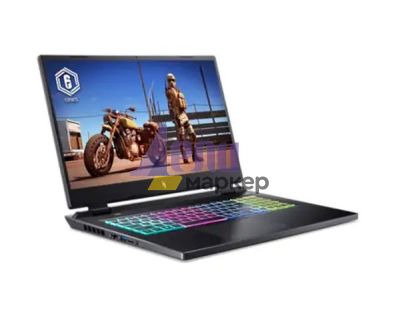 Лаптоп Acer Nitro 5, AN17-51-7593, Core i7-13700H (3.70GHz up to 5.00GHz, 24MB), 17.3" QHD (2560x1440) IPS, 165Hz, 16GB DDR5 (1 slot free), 1024GB PCIe SSD, RTX 4060 8GB GDDR6, Wi-Fi 6e, BT 5.1, HD Mic&Cam, RGB Backlit KB, No OS, Black+Philips 32PHS6808/1