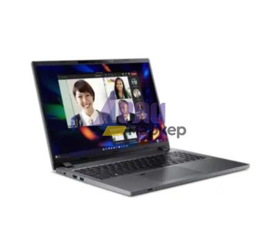 Лаптоп Acer Travelmate TMP216-51-TCO-75L8, Core i7-1355U, (3.7GHz up to 5.0Ghz, 12MB), 16" IPS SlimBezel (WUXGA 1920 x 1200), 1*16GB DDR4, 1024GB PCIe NVMe SSD, 1x M.2, 1x 2.5" HDD, Intel UMA, FHD cam, FPR, Wi-Fi 6E, BT, KB Backlit, Win 11 Pro, Gray, 3Y W