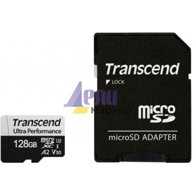 Памет Transcend 128GB micro SD w/ adapter UHS-I U3 A2 Ultra Performance