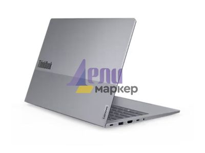 Лаптоп Lenovo ThinkBook 14 G6 Intel Core i7-13700H ( up to 5GHz, 24MB), 16GB DDR5 5200MHz, 512GB SSD, 14" WUXGA (1920x1200) IPS AG, Intel Iris Xe Graphics, 1080p&IR Cam, WLAN, BT, Backlit KB, FPR, Arctic Grey, DOS, 3Y