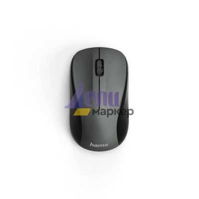 Мишка HAMA MW-300 Безжична оптична, USB, сив/черен