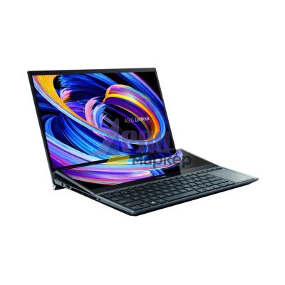 Лаптоп Asus ZenBook Duo 15 UX582H-OLED-H941X, Screen Pad Plus, Intel Core i9-11900H 2.5 GHz (24M Cache, up to 4.9 GHz, 8 cores), 400nits,15.6"OLED 4KUHD (3840x2160)Touch, 32GB DDR4 on board, PCIE4 1TB SSD, RTX3080 8GB GDDR6,TPM, Win11 Pro 64 bit, Sleeve,S