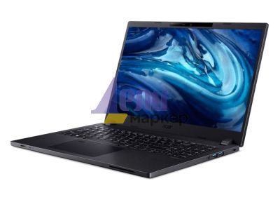 Лаптоп Acer Travelmate TMP215-54-31P5, Core i3 1215U, (up to 4.40Ghz, 10MB), 15.6" FHD AG LED LCD, 8GB DDR4, 512GB NVMe SSD, HDD upgrade kit, Intel UMA, HD camera with shutter, TPM 2.0, Micro SD card reader, Wi-Fi 6AX, BT 5.0, KB, Linux Black, 65W Adapter