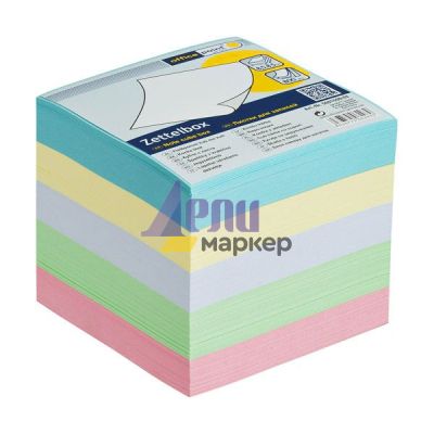 Хартиено кубче Office Point Незалепено, 85x85 mm 800 л. Цветен микс