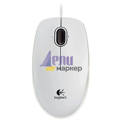 Мишка Logitech B100 Оптична, USB, Бяла