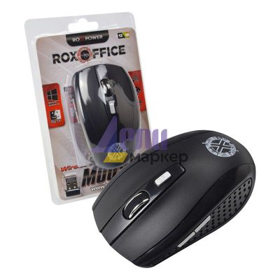Мишка ROXPOWER ROXOFFICE LK-140 Безжична оптична, USB, Черна
