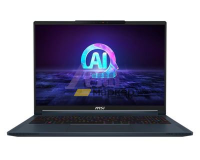 Лаптоп MSI Stealth 16 AI Studio A1VGG, Intel Core Ultra 9 185H (16C/22T, 24 MB, Max Turbo 5.1 GHz), 16" 16:10 QHD+(2560x1600), 240Hz, 100% DCI-P3 IPS, RTX 4070 8GB GDDR6 (Up to 1980MHz), 32GB DDR5 (2x16), 2TB NVMe Gen4x4 SSD, Per-Key RGB KBD, Star Blue, 1