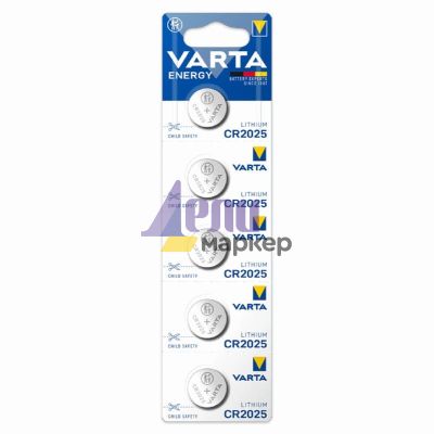 Батерия Varta Electronics Lithium CR2025 Литиева, 3V, 5 бр.