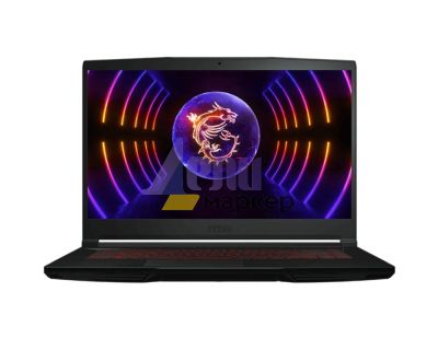 Лаптоп MSI Thin GF63 12VF, i7-12650H (10C/16T, 24 MB, up to 4.70 GHz), 15.6" FHD (1920x1080), 144Hz, IPS-Level,  RTX 4060 8GB GDDR6 (Up to 1470MHz), 16GB DDR4 (2x8, 3200MHz), 1TB NVMe SSD Gen4x4, Red Backlit Gaming KBD, NO OS, Black, 1.86 kg