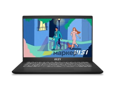 Лаптоп MSI Modern 14 C12MO, 14" FHD (1920x1080), 60Hz, IPS-Level, i3-1215U (6C/8T, up to 4.40 GHz, 10 MB), 16GB Onboard DDR4 3200, 512GB NVMe PCIe Gen3x4, Intel UHD Graphics, WiFi 6, NO OS, (fTPM) 2.0, Single backlight KB(White), Classic Black, 1.4 kg