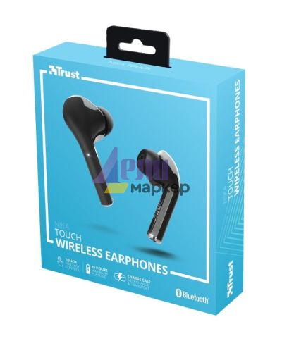 Слушалки TRUST Nika Touch Bluetooth Earphones Black