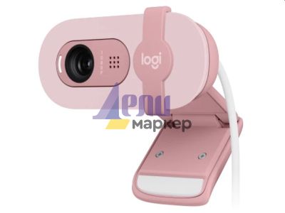 Уебкамера Logitech Brio 100 Full HD Webcam - ROSE - USB - N/A - EMEA28-935 - WEBCAM