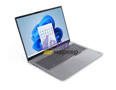 Лаптоп Lenovo ThinkBook 16 G6 Intel Core i5-1335U (up to 4.6GHz, 12MB), 16GB DDR5 5200MHz, 512GB SSD, 16" WUXGA (1920x1200) IPS AG, Intel Iris Xe Graphics, 1080p&IR Cam, WLAN, BT, Backlit KB, FPR, Arctic Grey, DOS, 3Y