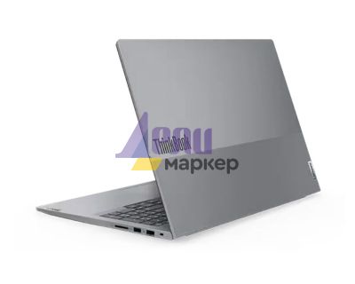 Лаптоп Lenovo ThinkBook 16 G6 Intel Core i5-1335U (up to 4.6GHz, 12MB), 16GB DDR5 5200MHz, 512GB SSD, 16" WUXGA (1920x1200) IPS AG, Intel Iris Xe Graphics, 1080p&IR Cam, WLAN, BT, Backlit KB, FPR, Arctic Grey, DOS, 3Y