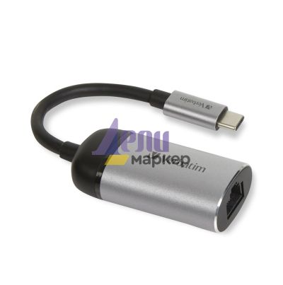 Адаптер Verbatim USB-C to Gigabit Ethernet Adapter 10cm Cable