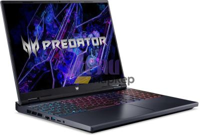 Лаптоп Acer Predator Neo, PHN16-72-90BV, Intel Core i9-14900HX (up to 5.80GHz, 36MB), 16" WQXGA (2560x1600) IPS SlimBezel 165Hz, 16GB DDR5 5600MHz, 1024GB PCIe SSD, RTX 4060 8GB GDDR6, Killer Wi-Fi 6AX 1650i, BT, MicroSD reader, Backlit KB, No OS, Black