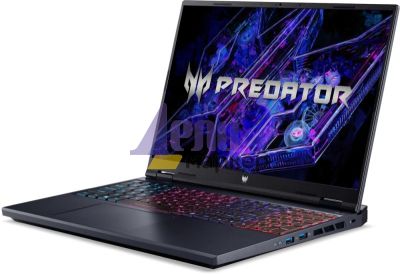 Лаптоп Acer Predator Neo, PHN16-72-90BV, Intel Core i9-14900HX (up to 5.80GHz, 36MB), 16" WQXGA (2560x1600) IPS SlimBezel 165Hz, 16GB DDR5 5600MHz, 1024GB PCIe SSD, RTX 4060 8GB GDDR6, Killer Wi-Fi 6AX 1650i, BT, MicroSD reader, Backlit KB, No OS, Black