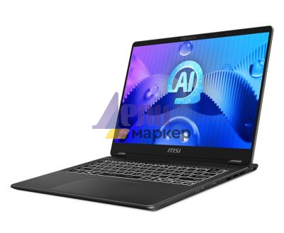 Лаптоп MSI Prestige 14 AI Studio C1UDXG, Intel Core Ultra 7 155H (16C/22T), 14" 16:10 FHD+ (1920x1200), 144hz, RTX 3050 6GB GDDR6, 32GB DDR5 5600 (16GBx2), 1TB NVMe Gen4x4 SSD, Wi-Fi 7, LAN, Windows 11 Home, Backlit KBD (White), TB4 with PD3.1, 1.7 kg, dT