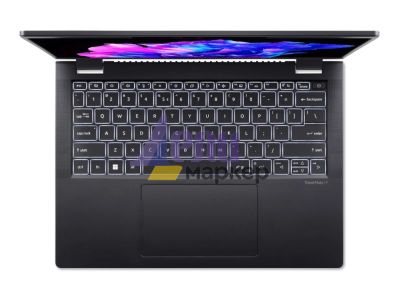 Лаптоп Acer Travelmate TMP614-53-TCO-731F, Core i7-1355U, (3.7GHz up to 5.0Ghz, 12MB), 14" (1920x1200) IPS, 32GB, 1TB SSD, Intel UMA, FHD cam, WWAN FM350-GL (5G), SD, FPR, Wi-Fi 6E, BT, KB, Win 11 Pro, Black+Acer 7in1 Type C dongle+Acer 14" Slim 3in1 Back