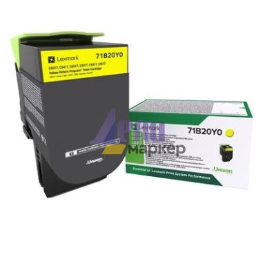 Консуматив Lexmark 71B20Y0 CS/CX317, 417, 517 Yellow Return Programme 2.3K Toner Cartridge