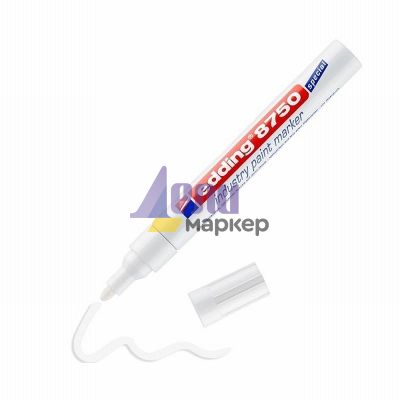 Индустриален Paint маркер Edding 8750 Объл връх 2-4 mm Бял