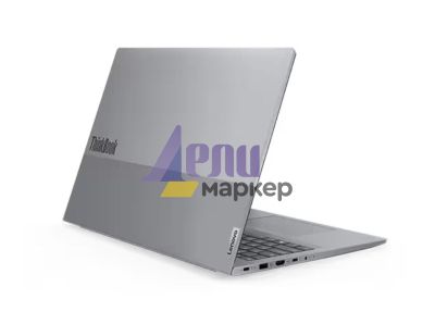 Лаптоп Lenovo ThinkBook 16 G6 Intel Core i7-13700H (up to 5.GHz, 24MB), 16GB DDR5 5200MHz, 1TB SSD, 16" WUXGA (1920x1200) IPS AG, Intel Iris Xe Graphics, 1080p&IR Cam, WLAN, BT, Backlit KB, FPR, Arctic Grey, DOS, 3Y