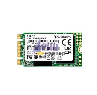 Твърд диск Transcend 512GB, M.2 2242 SSD, SATA3 B+M Key, TLC