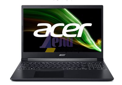 Лаптоп Acer Aspire 7, A715-42G-R8UF, AMD Ryzen 5 5500U (2.1GHz up to 4.0GHz, 8MB), 15.6" FHD IPS, 8GB DDR4 3200 (1 slot), 512GB NVMe SSD, GTX 1650 4GB GDDR6, Wi-Fi AX+BT5, FP, KB Backlight, No OS