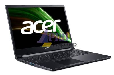 Лаптоп Acer Aspire 7, A715-42G-R8UF, AMD Ryzen 5 5500U (2.1GHz up to 4.0GHz, 8MB), 15.6" FHD IPS, 8GB DDR4 3200 (1 slot), 512GB NVMe SSD, GTX 1650 4GB GDDR6, Wi-Fi AX+BT5, FP, KB Backlight, No OS