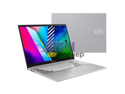 Лаптоп Asus Vivobook Pro 16X OLED N7600PC-OLED-L731X, Intel i7-11370H (3.3GHz up to 4.8GHz, 12MB), 16''OLED WQUXGA (3840 x 2400) GL, 400NITS(HDR) , DDR4 16GB( ON BD.)NVIDIA GeForce RTX 3050 4GB GDDR6,1TB PCIEG3 SSD,Win 11 Pro, Cool Silver