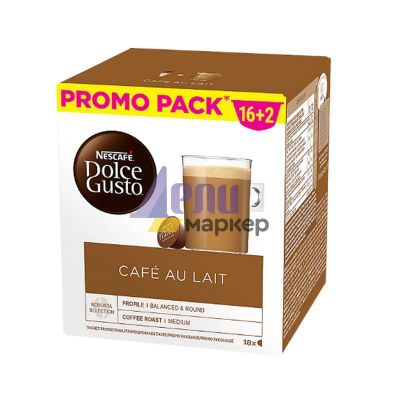 Кафе капсула NESCAFE Dolce Gusto Cafe Au Lait 16+2 бр.