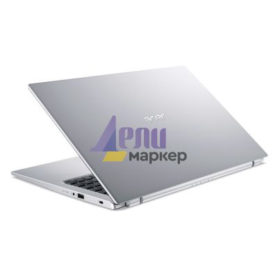 Лаптоп Acer Aspire 3, A315-58G-38LD, Intel Core i3-1115G4 (up to 4.1 GHz, 6MB), 15.6" FHD (1920x1080) AG LED, HD Cam, 8GB onboard (1 slot free), 512GB SSD PCIe, NVIDIA Geforce MX350 2GB DDR5, 802.11ac, BT 5.0, Finger Print Reader, Linux, Silver