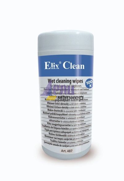 Мокри кърпи за бели дъски и офис техника Elix Clean 100 бр.