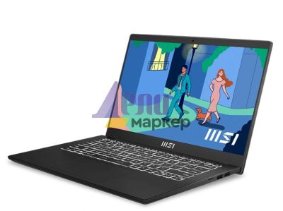 Лаптоп MSI Modern 14 C12M, i5-1235U (10C/12T, up to 4.40 GHz, 12 MB), 14" FHD (1920x1080) IPS, Iris Xe Graphics (1.20 GHz, 80EU), Onboard DDR4 8GB (3200MHz), 512GB NVMe PCIe Gen3x4 SSD, Wi-Fi 6, , backlight KBD (White), 3 cell, 39.3Whr, 2Y, 1.4 kg, Black