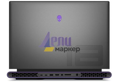Лаптоп Dell Alienware m18 R2, Intel Core i9 14900HX (24-Core, 36MB L3 Cache, up to 5.8GHz), 18" QHD+ (2560x1600) 165Hz, 3ms, FHD IR Cam, 64 GB: 2x32 GB, DDR5, 5200 MT/s, 2TB, M.2, PCIe NVMe SSD, RTX 4090 16GB GDDR6, Wifi 7 , BT, Win11 Pro, Dark Metallic M