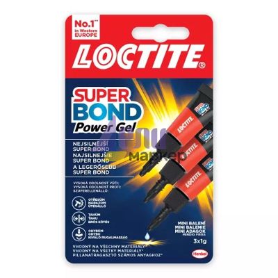 Лепило Loctite Super Bond Power Gel Моментно 3х1 g в блистер