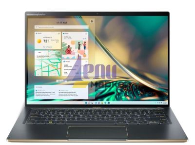Лаптоп Acer Swift 5, SF514-56T-70F5, Core i7-1260P (up to 4.7GHz, 18MB), 14" 2.5K (2560 x 1440) IPS touch, 16GB LPDDR5, 1024GB PCIe SSD, Intel UMA, WIFI 6E BT 5.0 INTEL Killer CNVi, Backlit KB, FPR, Win 11 Home, Steam Blue