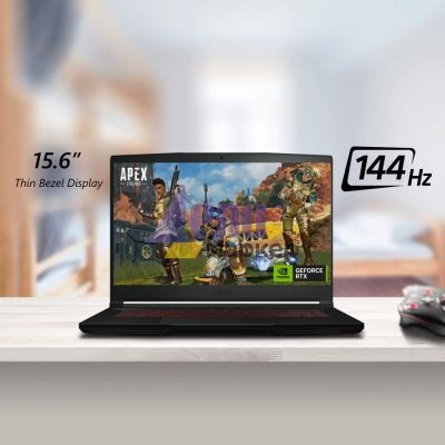 Лаптоп MSI Thin GF63 12VE (RTX 4050, GDDR6 6GB),Black, 84 key Single BL KB(red), 16R8 (RTX 4050, GDDR6 6GB) N-1, 15.6" FHD (1920*1080), 144Hz 45%NTSC IPS-Level, Integrated SoC, Alder Lake i5-12450H, DDR IV 16GB (3200MHz), 512GB NVMe PCIe SSD Gen4x4 w/o DR