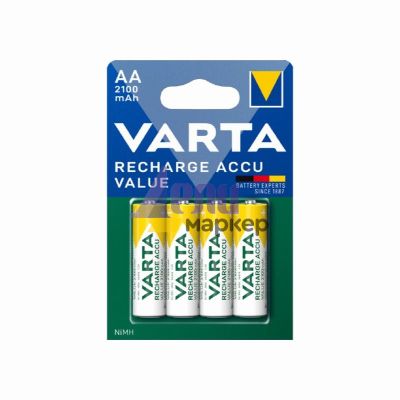 Батерия Varta Power Accu R2U/AA Презареждаща 2100 mAh, 1.2V, 3+1 бр.