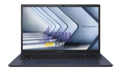 Лаптоп Asus ExpertBook B1 B1502CVA-BQ2365, Intel Core I5-1335U, 15.6" FHD IPS(1920x1080), Intel Iris Xe Graphics, 16GB DDR4 on BD. (1 slot free), 512GB M.2 NVMe,VGA,HDMI,RJ45,NO OS, Black