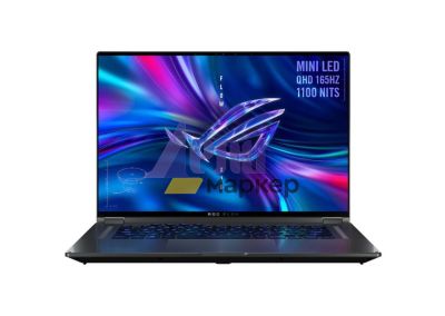 Лаптоп Asus ROG Flow X16 GV601RM-M6007W, AMD Ryzen 7 6800HS, (8-core/16-thread, 20MB cache, up to 4.7 GHz max boost), 16"QHD+ 16:10 (2560 x 1600, WQXGA)165Hz,Touch,16GB DDR5 4800( 16GBon bd),1TB PCIE NVME,NVIDIA GeForce RTX 3060 GDDR6 6GB,Illum. Kbd,Win11