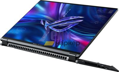 Лаптоп Asus ROG Flow X16 GV601RM-M6007W, AMD Ryzen 7 6800HS, (8-core/16-thread, 20MB cache, up to 4.7 GHz max boost), 16"QHD+ 16:10 (2560 x 1600, WQXGA)165Hz,Touch,16GB DDR5 4800( 16GBon bd),1TB PCIE NVME,NVIDIA GeForce RTX 3060 GDDR6 6GB,Illum. Kbd,Win11