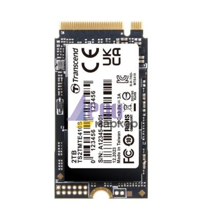 Твърд диск Transcend 2TB, M.2 2242, PCIe Gen4x4, NVMe, 3D TLC, DRAM-less