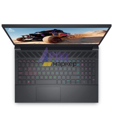 Лаптоп Dell G15 5530, Intel Core i5-13450HX (20 MB cache, 10 core, up to 4.60 GHz), 15.6" FHD (1920x1080) 165Hz, 3ms, sRGB-100%, 16GB 2x8GB, DDR5, 4800MHz, 512GB SSD PCIe M.2, GeForce RTX 4050 6GB GDDR6, Wi-Fi 6, BT, Cam & Mic, Backlit Kbd, Ubuntu, 3Y BO