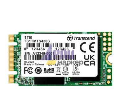 Твърд диск Transcend 1TB, M.2 2242 SSD, SATA3 B+M Key, TLC