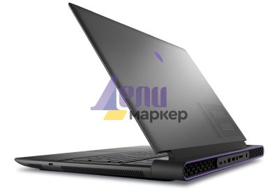 Лаптоп Dell Alienware m18 R2, Intel Core i9 14900HX (24-Core, 36MB L3 Cache, up to 5.8GHz), 18" QHD+ (2560x1600) 165Hz, 3ms, FHD IR Cam, 32GB, DDR5, 5600 MT/s, 1TB, M.2, SSD, RTX 4080 12GB GDDR6, Wifi 7, BT, Win11 Pro, Dark Metallic Moon+ Dell Alienware A