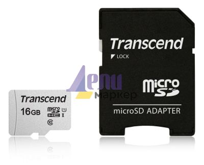 Памет Transcend 16GB microSD w/ adapter UHS-I U1