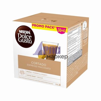 Кафе капсула NESCAFE Dolce Gusto Cortado Espresso 30+4 бр.