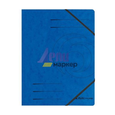 Папка с ластик Herlitz Colorspan Картон, А4 Синя