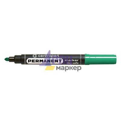 Перманентен маркер Centropen 8510 Объл връх 2.5 mm Зелен